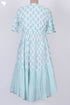 Mulmul Cotton Flared Dress In Floral Block Print