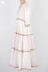 Mulmul Cotton Tiered Dress In Dotted Block Print