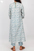 Cambric Cotton Paneled Kurta With Laces In Floral Block Print