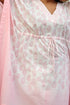 Cambric Cotton Poncho In Floral Block Print