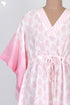 Cambric Cotton Poncho In Floral Block Print