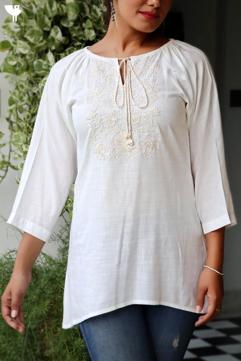 Rayon Top With Embroidery