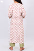 Mulmul Cotton Kurta In Floral Block Print