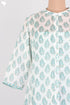 Cotton Overlay Kurta In Floral Block Print
