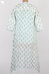 Cotton Overlay Kurta In Floral Block Print