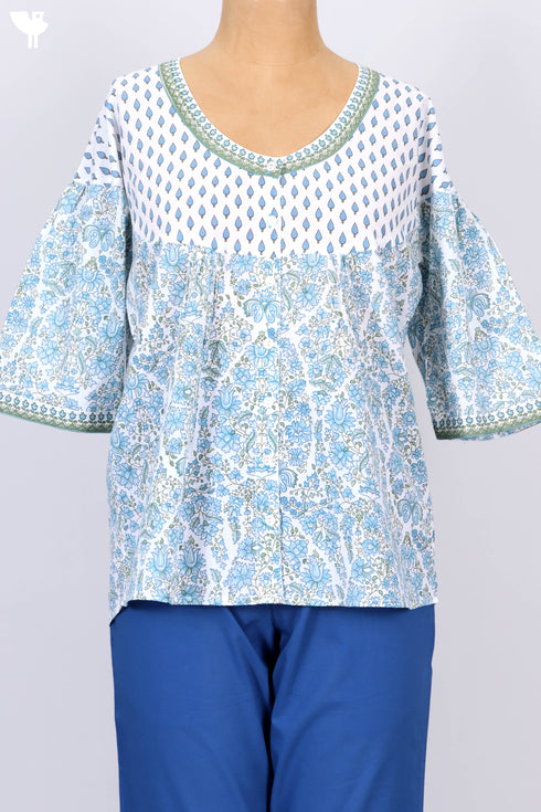Cambric Cotton Top In Assorted Prints