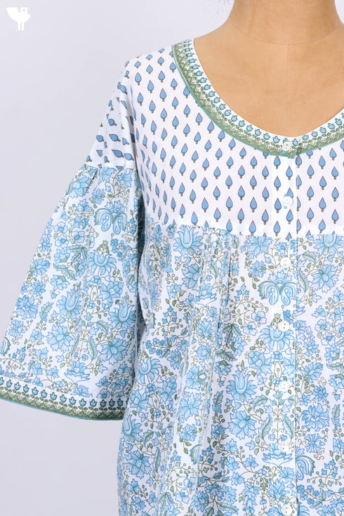 Cambric Cotton Top In Assorted Prints