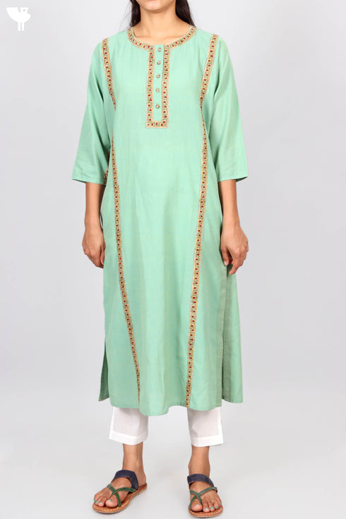 Khaadi Kurta With Floral Block Print Detailing