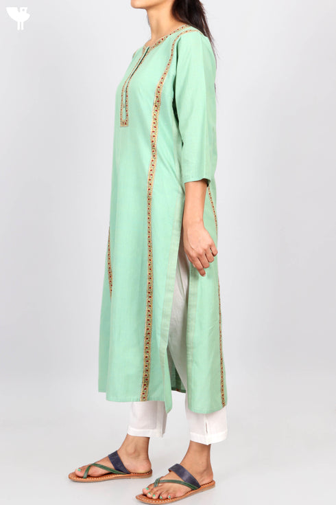 Khaadi Kurta With Floral Block Print Detailing
