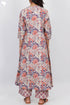 Cambric Cotton Angarakha Dress With Slip In Floral Block Print