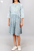 Cotton Frock In Floral Block Print