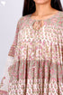 Mulmul Cotton Maxi Gathered Dress With Floral Block Print