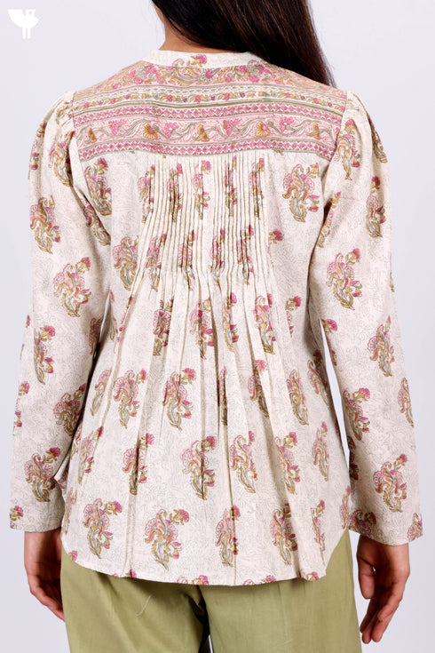 Khaadi Shirt In Floral Block Print