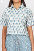 Khaadi Cotton Pleated Crop Top In Floral Block Print