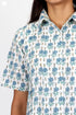 Khaadi Cotton Pleated Crop Top In Floral Block Print