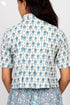 Khaadi Cotton Pleated Crop Top In Floral Block Print