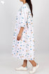 Organic Cotton Balloon Dress With Polka Dot Block Print