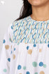 Organic Cotton Balloon Dress With Polka Dot Block Print