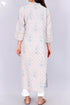 Cambric Cotton Kurta With Graphic Block Print