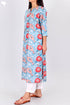 Cambric Cotton Kurta In Floral Block Print