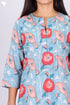 Cambric Cotton Kurta In Floral Block Print