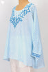 Mulmul Cotton PonchoIn Striped Block Print