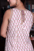 Sleeveless Cambric Cotton Kurta In Floral Block Print