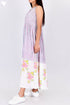 Crepe Cotton Strappy Dress In Assorted Block Print