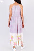 Crepe Cotton Strappy Dress In Assorted Block Print