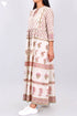Cotton Silk Maxi Dress With Floral Block Print