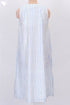Sleeveless Cotton Silk Midi Dress In Striped Block Print