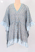 Mulmul Cotton Poncho TopIn Floral Block Print
