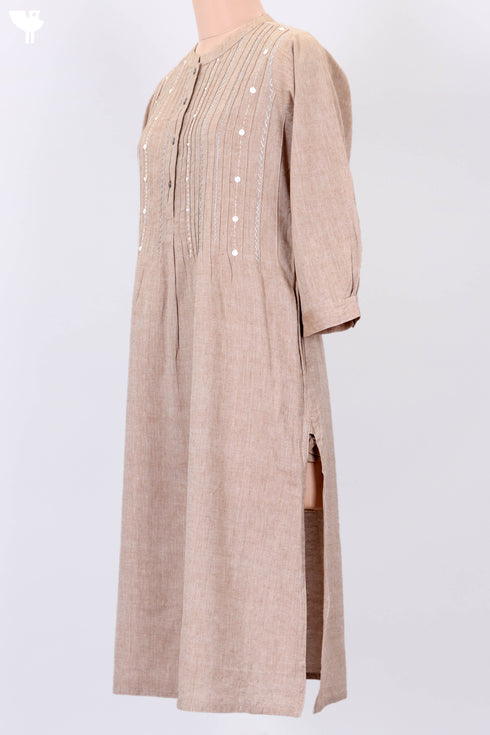 Khaadi Cotton Kurta With Pintucks
