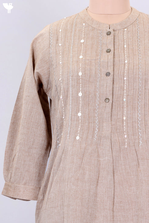 Khaadi Cotton Kurta With Pintucks