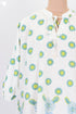 Cotton Slub Short Dress In Floral Block Print