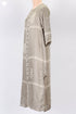 Satin Button Down Kurta With Discharge Block Print