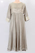 SatinPaneled Maxi Dress With Discharge Block Print