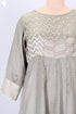 SatinPaneled Maxi Dress With Discharge Block Print
