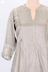 Satin Paneled Top With Discharge Block Print