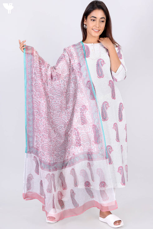 Khaadi Cotton Kurta In Paisley Block Print