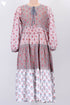 Mulmul Cotton Tiered Dress With Block Print