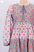 Mulmul Cotton Tiered Dress With Block Print