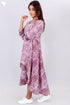 Crepe Cotton High-Low Dress With Paisley Block Print