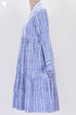 Cambric Cotton Midi Dress In Geometric Block Print