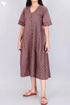 Cambric Cotton Midi Button Down Frock With Floral Print