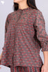 Cambric Cotton Pintucked Top With Floral Print