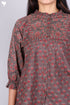 Cambric Cotton Pintucked Top With Floral Print