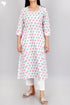 Cambric Cotton Kurta In Floral Block Print