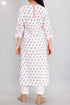 Cambric Cotton Kurta In Floral Block Print