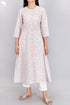Cambric Cotton Button Down Kurta In Floral Print